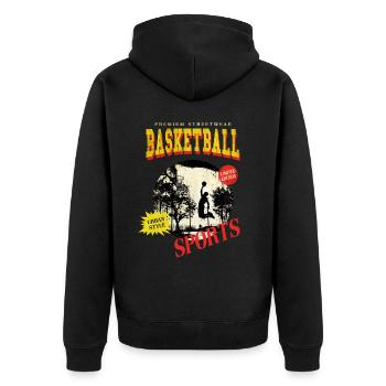 Basketteur Basketteur Dunking Sport Vintage - Veste à capuche bio Premium Unisexe - noir - Dos - Nico (187cm)