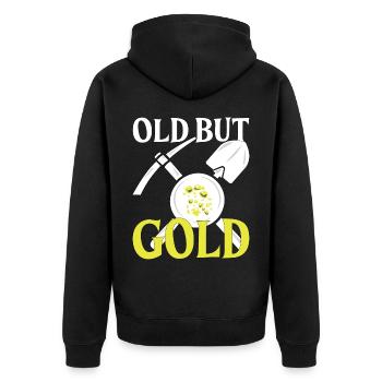 Les chercheurs d’or sondent le cadeau d’orpaillage - Veste à capuche bio Premium Unisexe - noir - Dos - Nico (187cm)