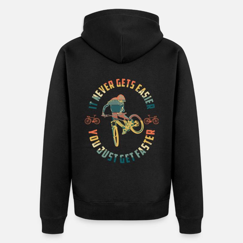 1 41 - Unisex Premium Bio Zip Hoodie - Schwarz