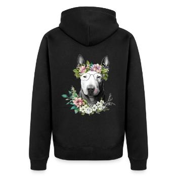 Beau Bull Terrier - Veste à capuche bio Premium Unisexe - noir - Dos - Nico (187cm)
