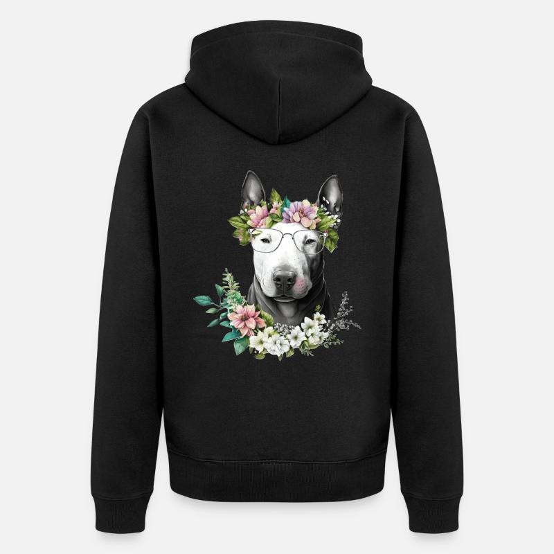 Beau Bull Terrier - Veste à capuche bio Premium Unisexe - noir