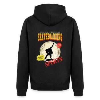 Skateboarding Skate Skater Skateboard Sk8 Vintage - Veste à capuche bio Premium Unisexe - noir - Dos - Nico (187cm)