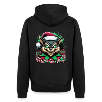 Saboter la rébellion des écureuils de Noël. - Veste à capuche bio Premium Unisexe - noir - Dos - Nico (187cm)
