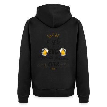 This is my stag do I'm going to take dear Humor gift - Unisex Premium Organic Zip Hoodie - black - Back - Nico (187cm)