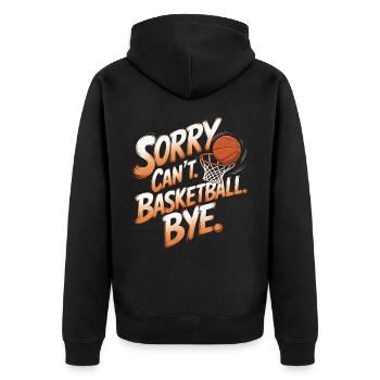 basket-ball rétro vintage joueur de basket-ball disant - Veste à capuche bio Premium Unisexe - noir - Dos - Nico (187cm)