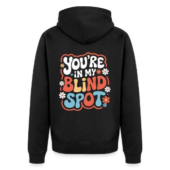 Blinde Blindheit Sehbehinderte Menschen - Unisex Premium Bio Zip Hoodie - Schwarz - Hinten - Nico (187cm)