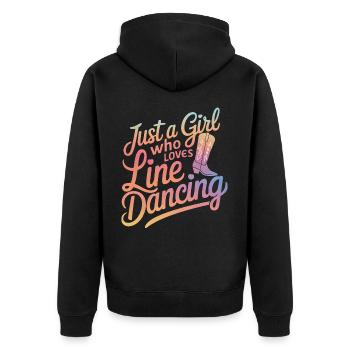 Danse en ligne Danseurs - Veste à capuche bio Premium Unisexe - noir - Dos - Nico (187cm)