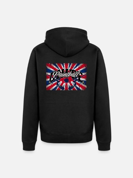 Fusion Jack, Paintball unite flag - Unisex Premium Organic Zip Hoodie - black