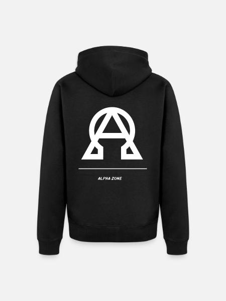 Alpha - Unisex Premium Bio Zip Hoodie - Schwarz