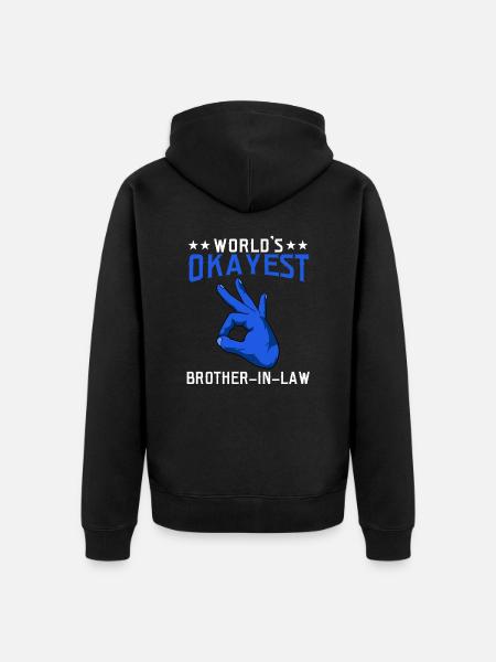 Relative Sister Brother Sibling Collection - Unisex Premium Organic Zip Hoodie - black