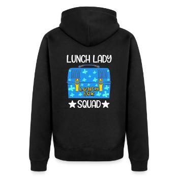 Food Package Meal Cook Cuisine Dish Apparel Title - Unisex Premium Organic Zip Hoodie - black - Back - Nico (187cm)
