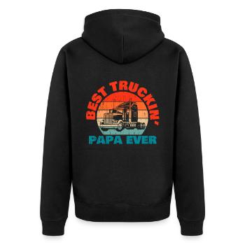 Bonne Fête des Pères Papa Travel Load Apparel - Veste à capuche bio Premium Unisexe - noir - Dos - Nico (187cm)