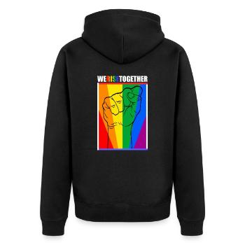 Nous nous élevons ensemble legal liberté coloré - Veste à capuche bio Premium Unisexe - noir - Dos - Nico (187cm)