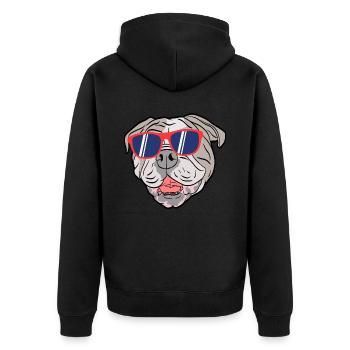 Lunettes de soleil mignon adorable chien pour les - Veste à capuche bio Premium Unisexe - noir - Dos - Nico (187cm)