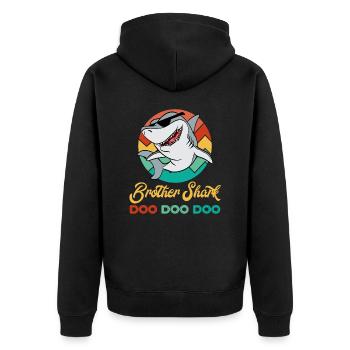 Brother Shark Doo Doo DooPour fans of the quest - Veste à capuche bio Premium Unisexe - noir - Dos - Nico (187cm)