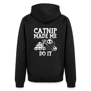 Nip de chat m'a fait le faire chat animal chaton - Veste à capuche bio Premium Unisexe - noir - Dos - Nico (187cm)