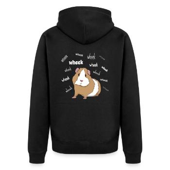 Wheek Mignon Cochon d'Inde Chemise Pour Les - Veste à capuche bio Premium Unisexe - noir - Dos - Nico (187cm)