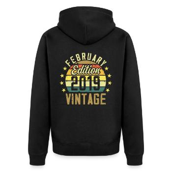 Anniversaire 5 ans - Cadeau Février 2019 - 5e - Veste à capuche bio Premium Unisexe - noir - Dos - Nico (187cm)
