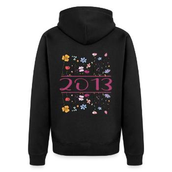 2013 Legendary Since 2013 Birthday 2013 Women - Unisex Premium Organic Zip Hoodie - black - Back - Nico (187cm)