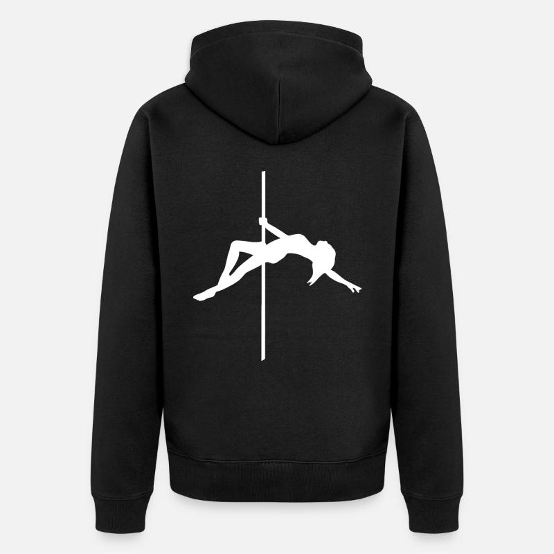 Pole Dance Figure - Dance Pose - Unisex Premium Organic Zip Hoodie - black