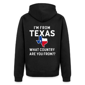 État du Texas Texans Texas - Veste à capuche bio Premium Unisexe - noir - Dos - Nico (187cm)