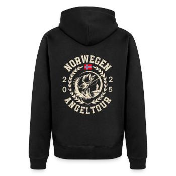 Excursion de pêche en Norvège 2025 (Garantie du prix le plus bas) - Veste à capuche bio Premium Unisexe - noir - Dos - Nico (187cm)