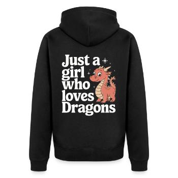 Dragon Mystique Dragon Fantasy - Veste à capuche bio Premium Unisexe - noir - Dos - Nico (187cm)