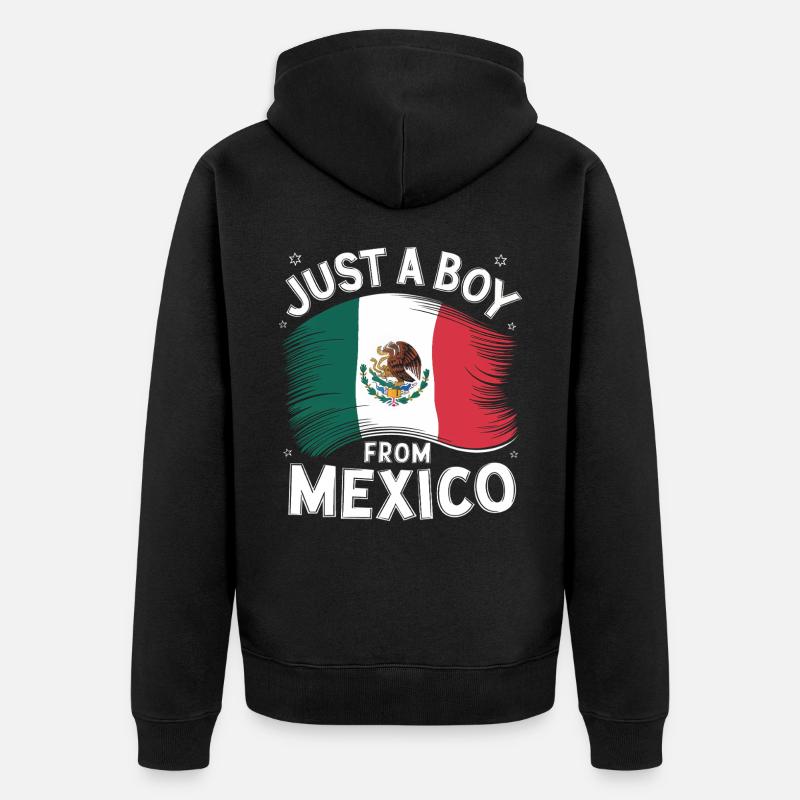 Mexique Mexique Mexicain Espagnol - Veste à capuche bio Premium Unisexe - noir