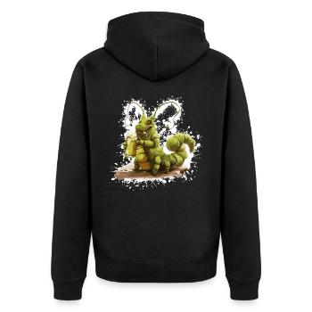Worm Bière Drôle - Veste à capuche bio Premium Unisexe - noir - Dos - Nico (187cm)