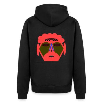 Agile - Unisex Premium Organic Zip Hoodie - black - Back - Nico (187cm)