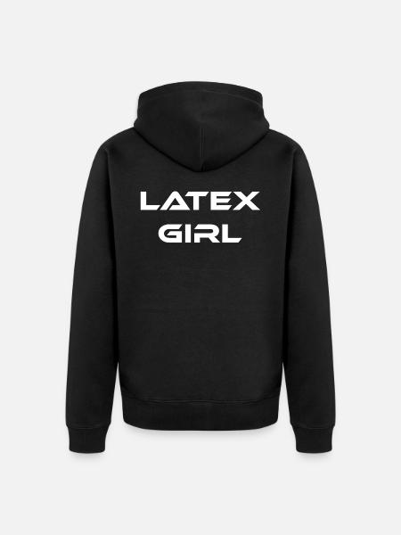 Font Design "Latex Girl" - Unisex Premium Organic Zip Hoodie - black