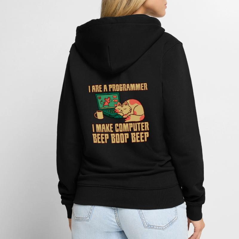 I Are A Programmer I Make Computer Beep Boop Beep Unisex Premium Organic Zip Hoodie