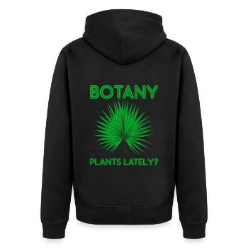 Botany Plants Lately 22 - Unisex Premium Organic Zip Hoodie - black - Back - Nico (187cm)