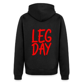 Leg Day Fauteuil roulant handicapé 17 - Veste à capuche bio Premium Unisexe - noir - Dos - Nico (187cm)