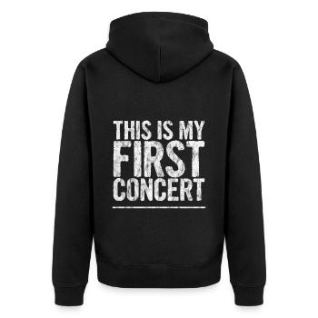 This is My First Concert 29 - Unisex Premium Organic Zip Hoodie - black - Back - Nico (187cm)