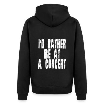 Je préfère être à un concert 2 - Veste à capuche bio Premium Unisexe - noir - Dos - Nico (187cm)