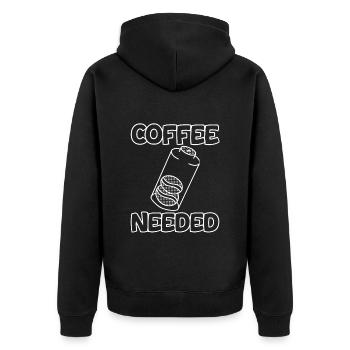 Café nécessaire 2 - Veste à capuche bio Premium Unisexe - noir - Dos - Nico (187cm)
