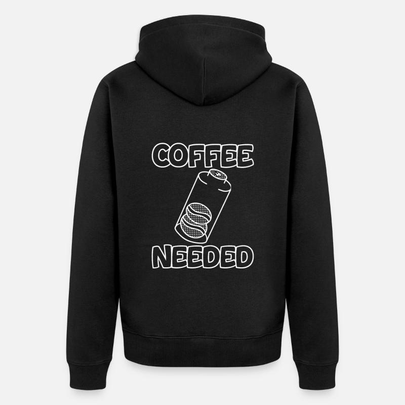 Coffee Needed 2 - Unisex Premium Bio Zip Hoodie - Schwarz