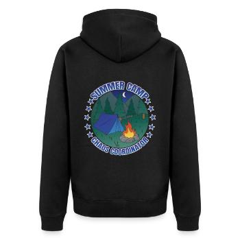 Camp d’été Chaos Coordinateur 4 - Veste à capuche bio Premium Unisexe - noir - Dos - Nico (187cm)