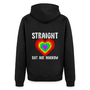 Droit mais pas étroit 2 - Veste à capuche bio Premium Unisexe - noir - Dos - Nico (187cm)