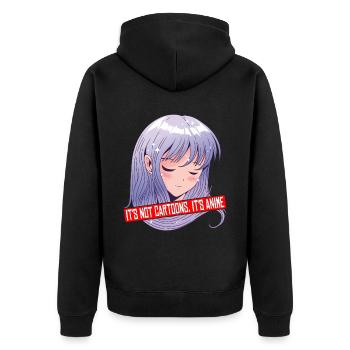 Ce ne sont pas des dessins animés, c’est de l’anime 4 - Veste à capuche bio Premium Unisexe - noir - Dos - Nico (187cm)