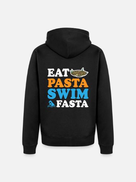 Eat Pasta Swim Fasta 9 - Unisex Premium Organic Zip Hoodie - black
