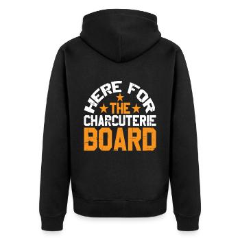 Ici pour la planche de charcuterie 6 - Veste à capuche bio Premium Unisexe - noir - Dos - Nico (187cm)