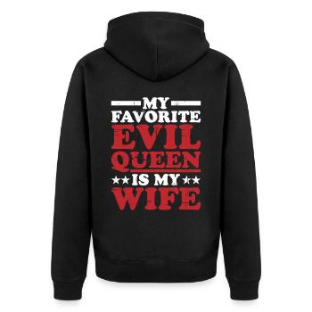 My Favorite Evil Queen Is My Wife 8 - Unisex Premium Organic Zip Hoodie - black - Back - Nico (187cm)