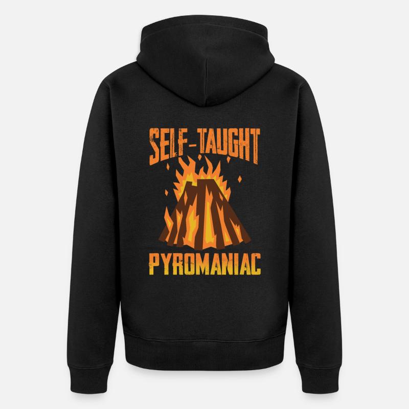 Pyromane autodidacte 5 - Veste à capuche bio Premium Unisexe - noir