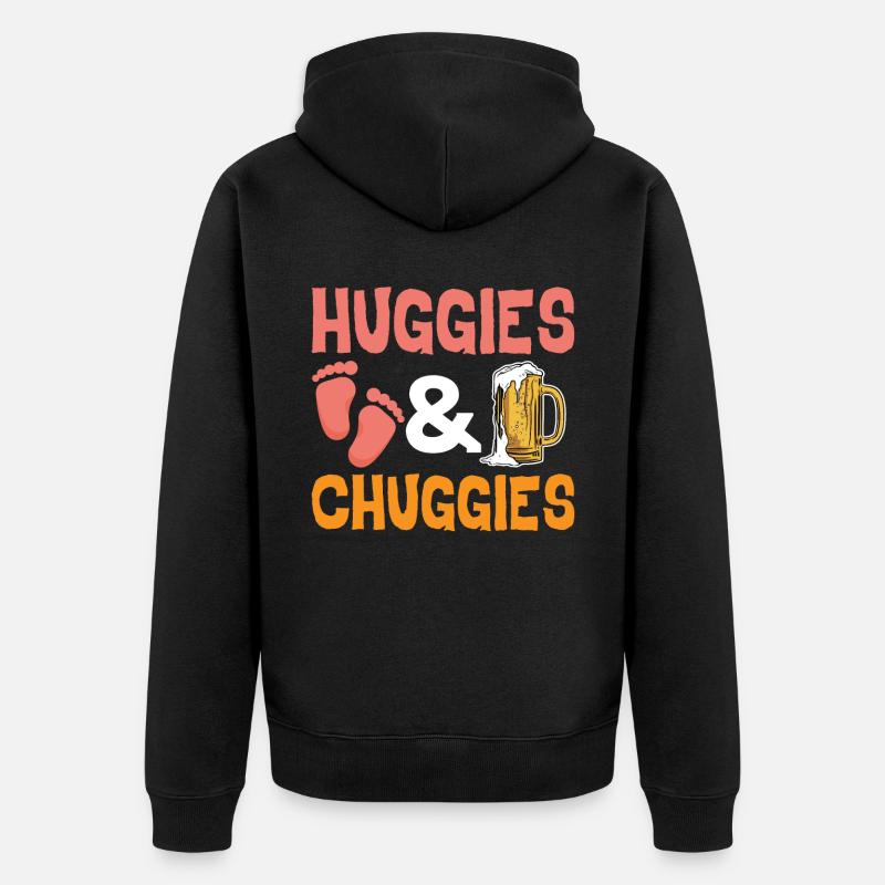 Huggies et Chuggies 13 - Veste à capuche bio Premium Unisexe - noir