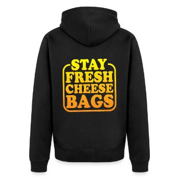 Sacs de fromage stay fresh 20 - Veste à capuche bio Premium Unisexe - noir - Dos - Nico (187cm)