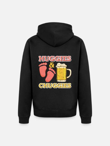 Huggies and Chuggies 17 - Unisex Premium Organic Zip Hoodie - black