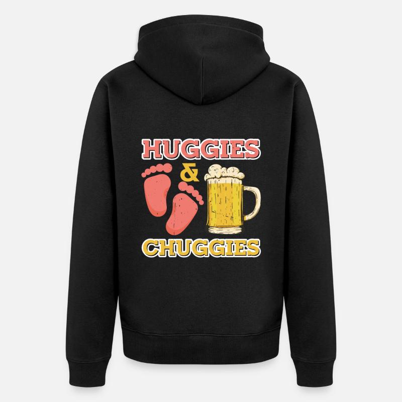 Huggies et Chuggies 17 - Veste à capuche bio Premium Unisexe - noir