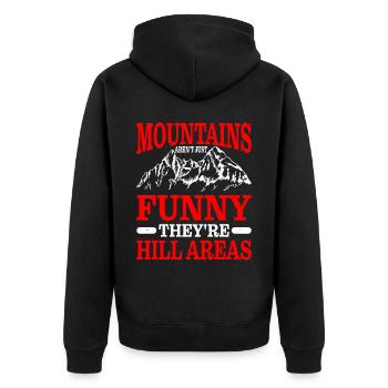 Les montagnes ne sont pas seulement drôles, ce sont des zones de colline 4 - Veste à capuche bio Premium Unisexe - noir - Dos - Nico (187cm)